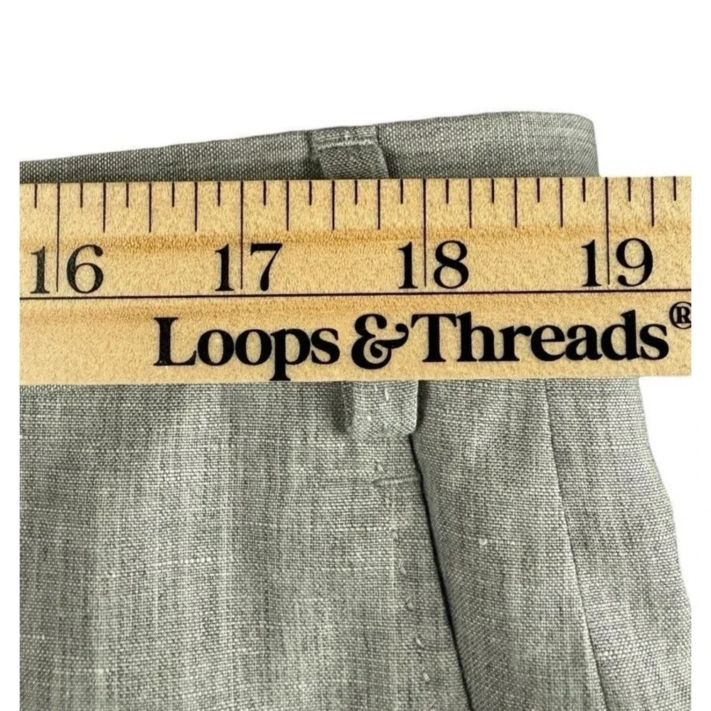PETER MILLAR Dress Pants Mens 36x30 Gray Wool Linen Flat Front Made Italy